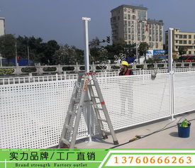 佛山冲孔板图片 市政施工3米高冲孔板围挡